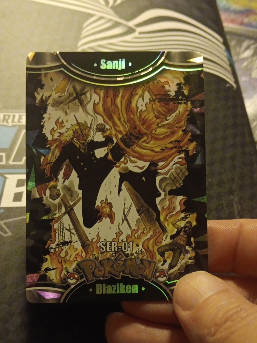 Sanji Pokemon Collab Card - Black & Gold